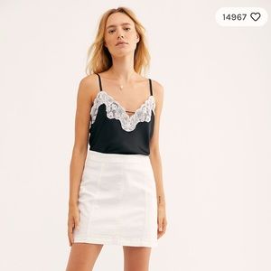 Free People “Modern Femme Denim Mini” Skirt